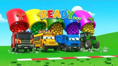 🚗 Wheels on the Bus – Racing Edition | Fast & Fun Nursery Rhyme for Kids
