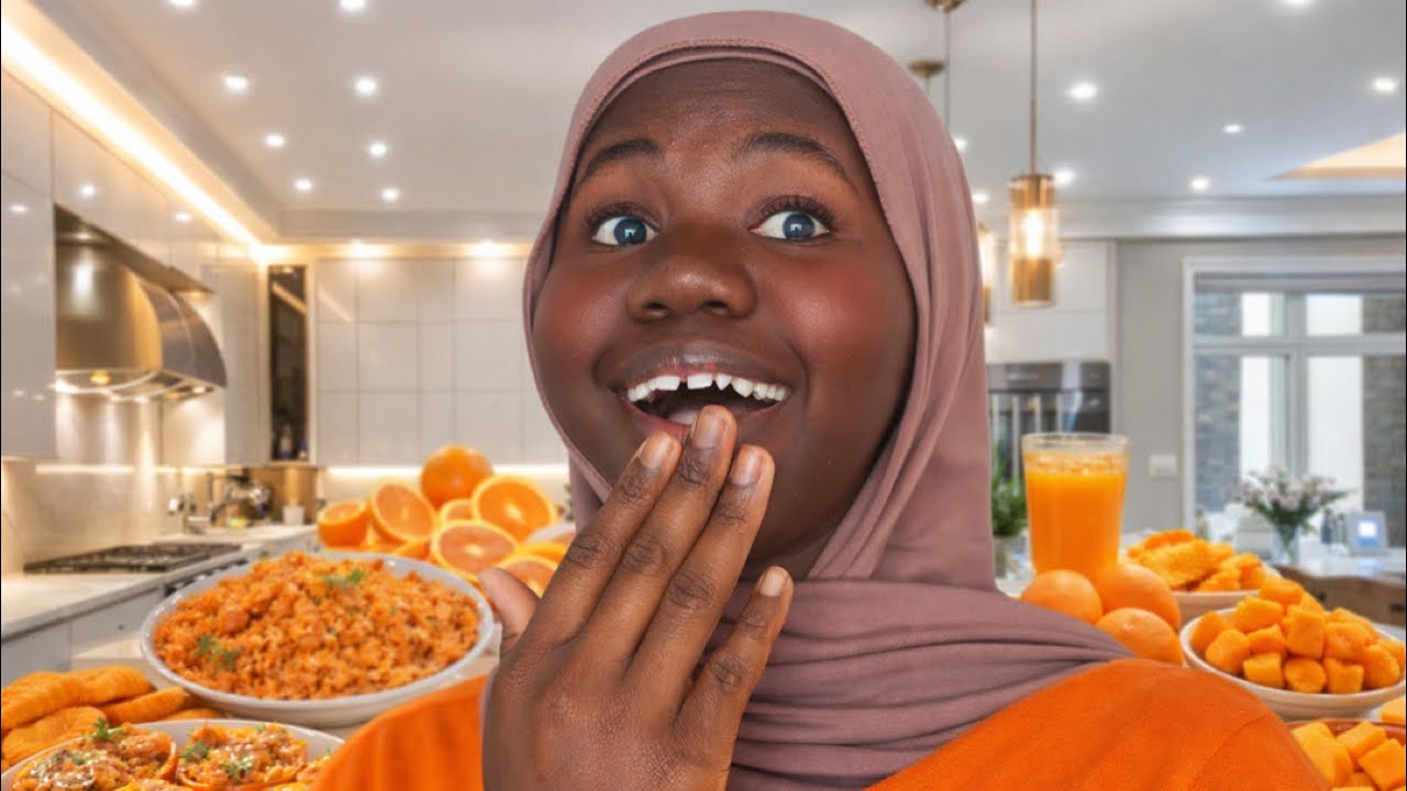 عملت افطار رمضان باللون واحد🤯🧡