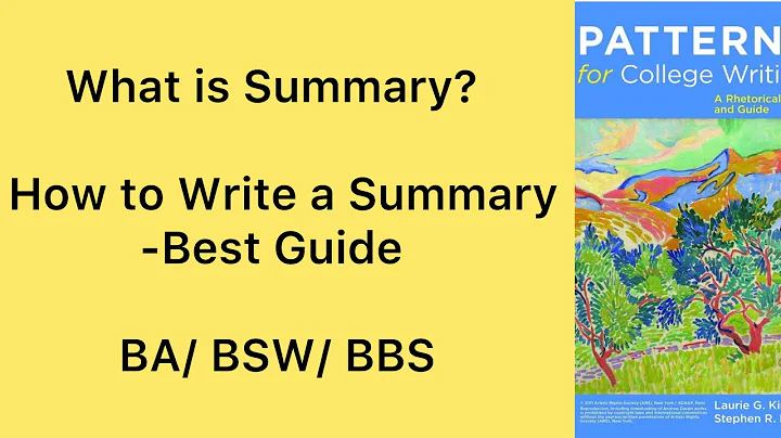 What is Summary? How to write a Summary? Best Guide || Bachelor 1st year Compulsory English