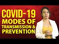 COVID 19 MODES OF TRANSMISSION and PREVENTION