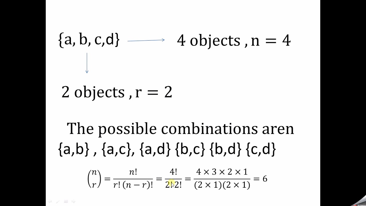 Pure Math Combinatorics Pure Mathematics - Section 4.2.3- Combinations - YouTube