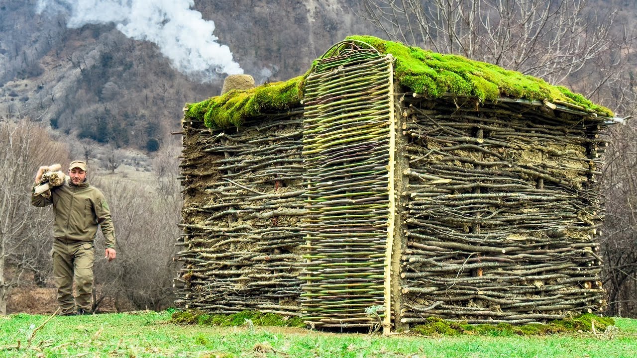 Building A Shelter in Forest: 15 Days Survival Challenge - YouTube