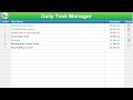 Automated Daily Task Manager with auto Check boxes