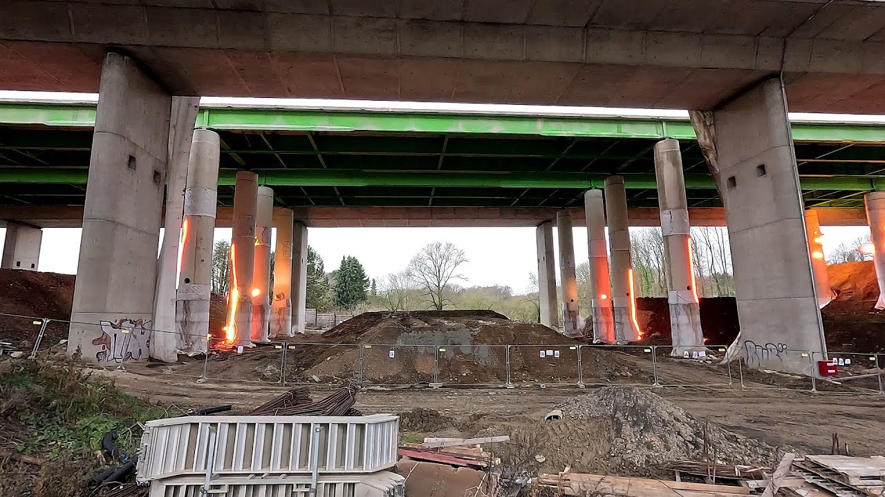 Sprengung Liedbachtalbrücke in Unna am 15.12.2024