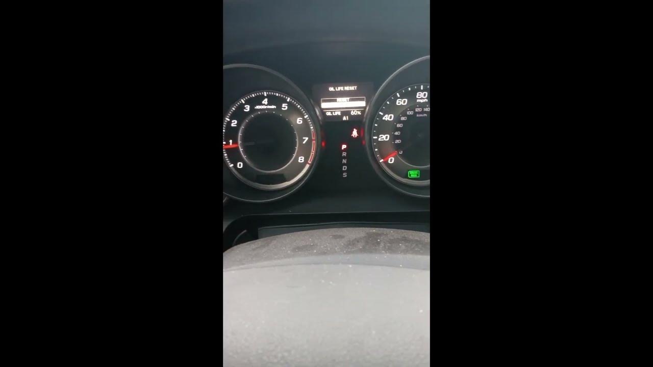 2012 Acura MDX Oil light Reset - YouTube