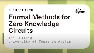 Formal Methods for Zero Knowledge Circuits | Isil Dillig | a16z crypto research talks