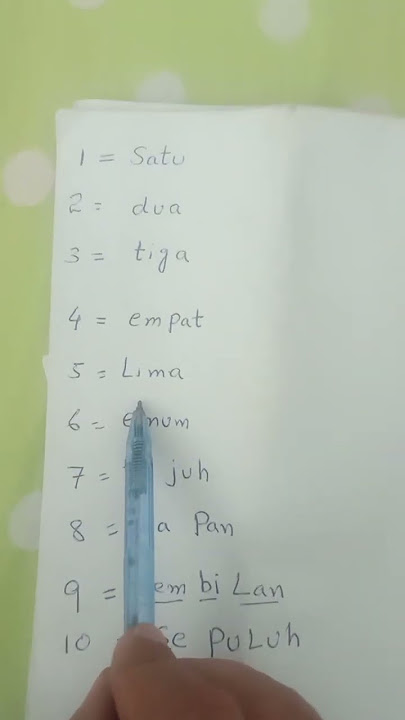 Easy way to learn Malay counting   1 to 10