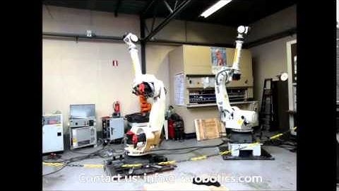 1st Testrun of 2 pc. Fanuc R2000ia 165F Rj3iB at once.