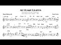 James moody  autumn leaves flute transcription
