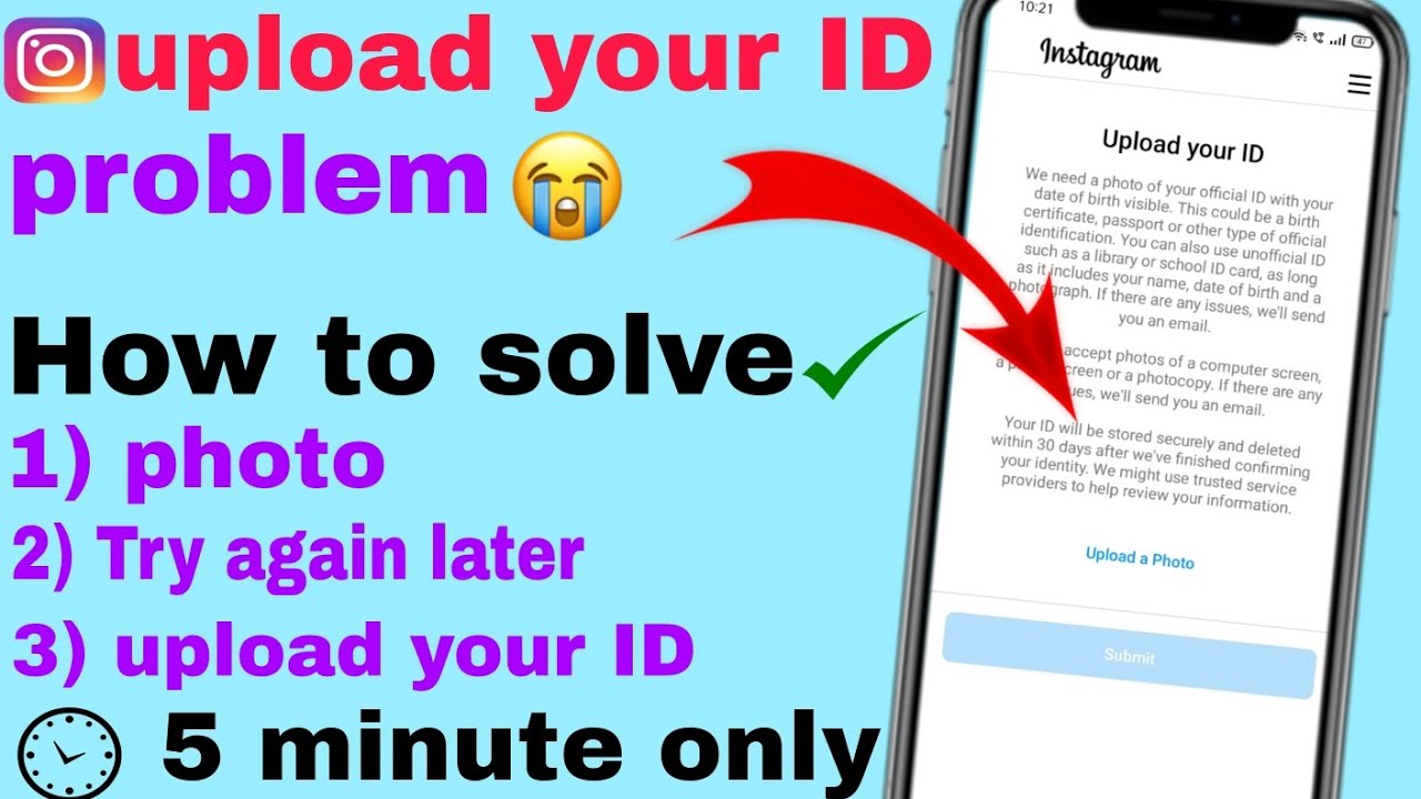 Upload your ID Instagram | upload your ID try again later || upload a ...