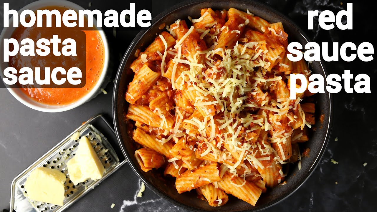 red sauce pasta recipe - indian way | how to make classic desi tomato sauce pasta recipe | Hebbar | Hebbars Kitchen