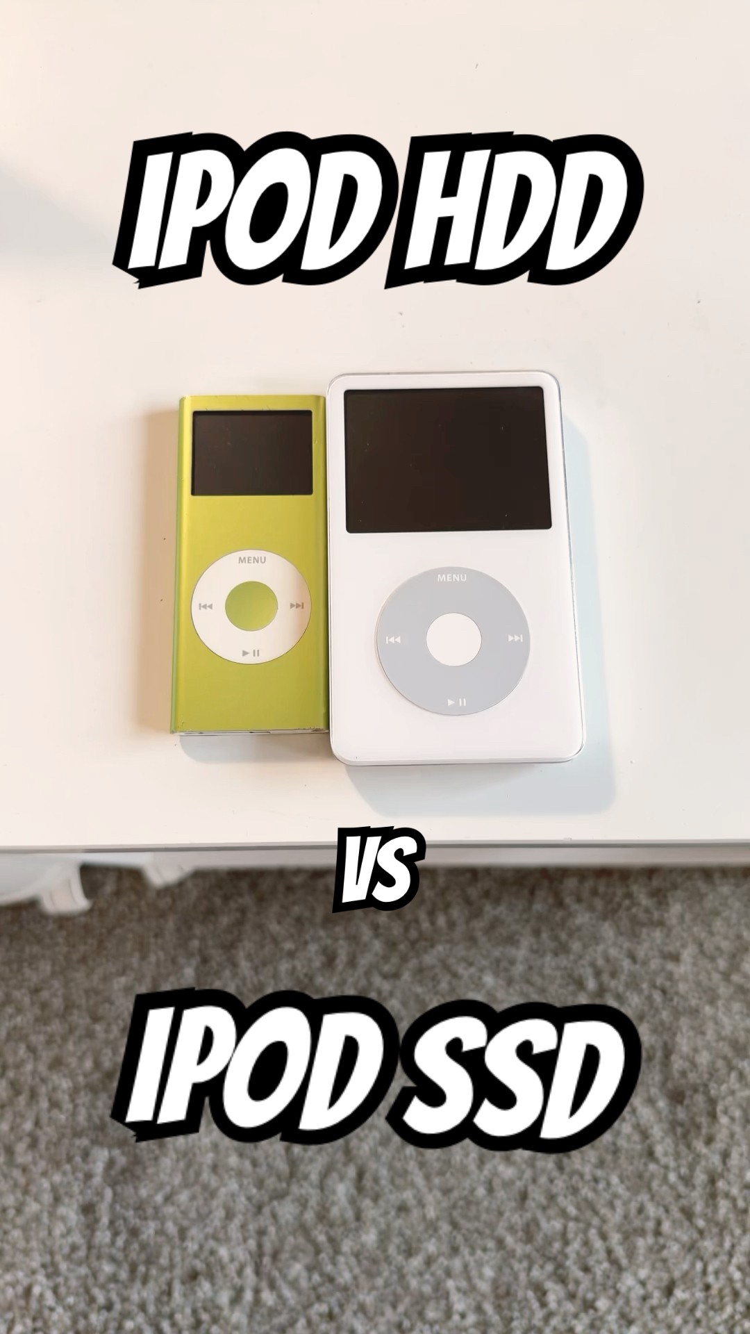 iPod HDD vs iPod SSD! #ipods #apple #retrotech #tech #music