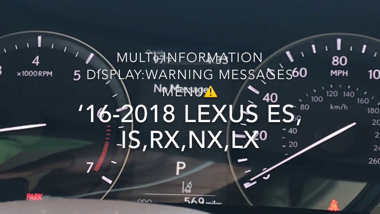 Lexus Dashboard Display Warning