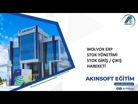 WOLVOX ERP Stok Yönetimi - Stok Giriş / Çıkış Hareketi