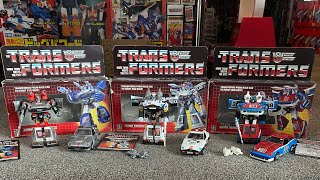 Transformers generation one complete bluestreak, prowl & smokescreen. G1 collection mib generations