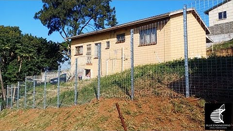 Clear View Fence on a Slope | Fencing Installations | Blue Engineering | Durban