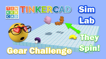 Tinkercad Sim Lab Gear Challenge Learn the NEW Connectors #STEM Genius 🤯