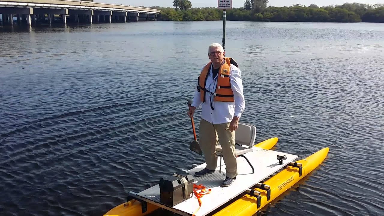 more stable than any fishing kayak and it's modular - youtube