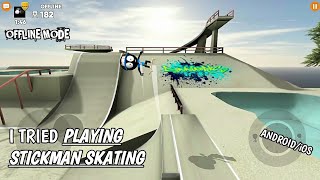 PLAYING STICKMAN SKATE BATTLE IN 2022!! screenshot 1