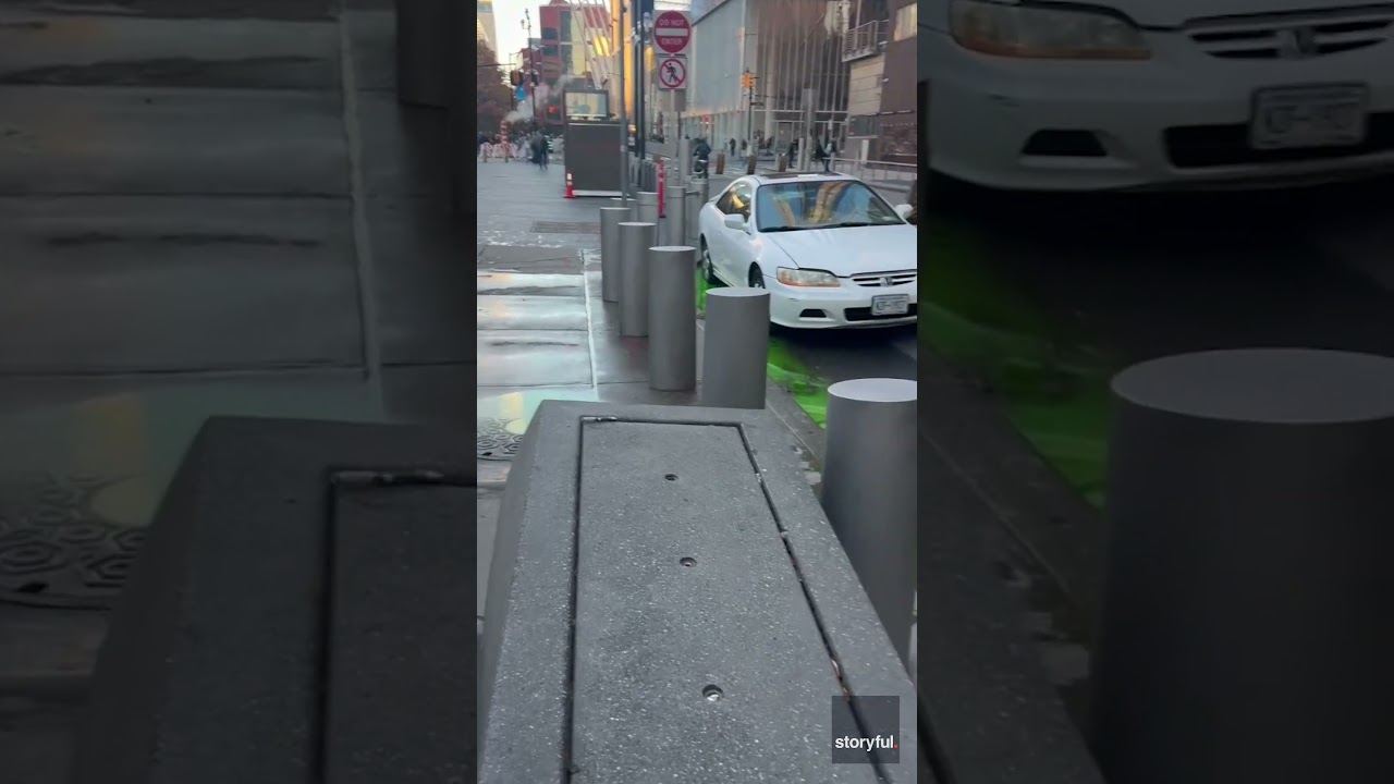 Watch: Fluorescent green water seeps from New York City sewers #Shorts