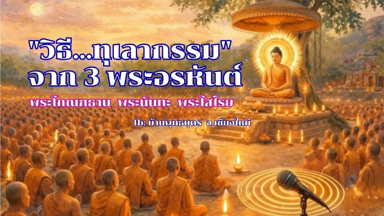 #วิธีทุเลากรรมจาก 3 พระอรหันต์#พระโกณฑธาน  พระนันทะ พระโสไรย#ธรรมจัดสรร#กฎแห่งกรรม