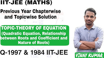Q-1997 & 1984 IIT-JEE| IIT-JEE maths previous year solution chapterwise| Quadratic Equation