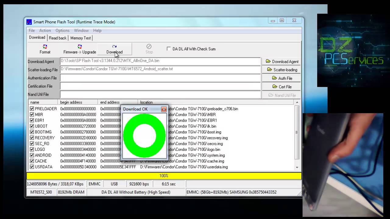 Flash Unbrick Condor TGW710G Fix IMEI INVALID +++ DZPCServices +++
