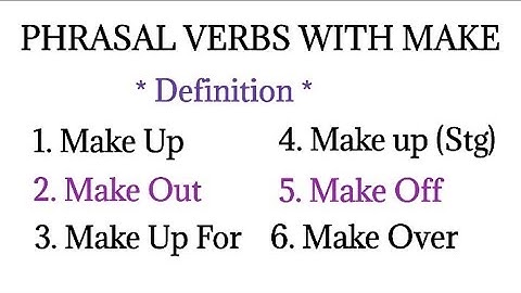 Phrasal Verbs " Make " || Make up, Make Out, Make Off, Make Over || #vocabulary