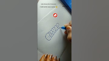 How to write ELLYASNAJUU in bubble letters #art #letters #tutorial