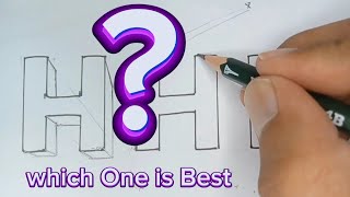 Which one is Best || One point perspective || 3D letters