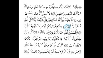 006 سورة الانعام الصفحة 141 و 142  Surah Al Anaam page141 & 142