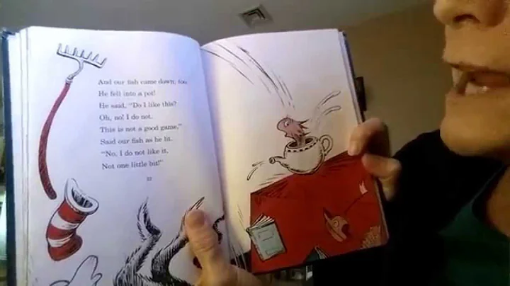 Grandma reads "Cat in the Hat" (Dr Seuss) to Mason