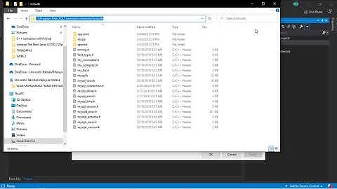 C++ connection with MYSQL