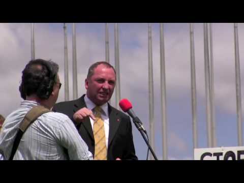 Sen Barnaby Joyce at Canberra Rally for Peter Spen...