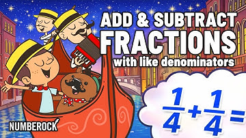 Add & Subtract Fractions with Like Denominators | Numberock Math Song for Kids (Grades 3–5)