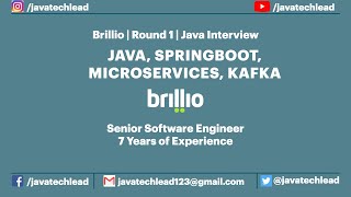 Brillio | Round 1 | Java Interview Questions & Answers