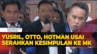 Download lagu FULL Kata Yusril, Otto Hingga Hotman Usai Serahkan Kesimpulan Sidang Sengketa Pilpres ke MK
