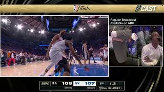 Spurs radio announcers reacting to OG Anunoby game-winning tip in and Castle missed shot