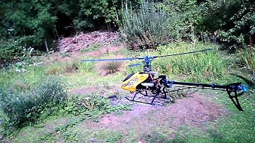 RC 450 Helicopter Nose In Almost Crashed (Uncut Video)