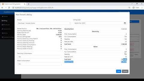 Establishment Billing System Using PHP