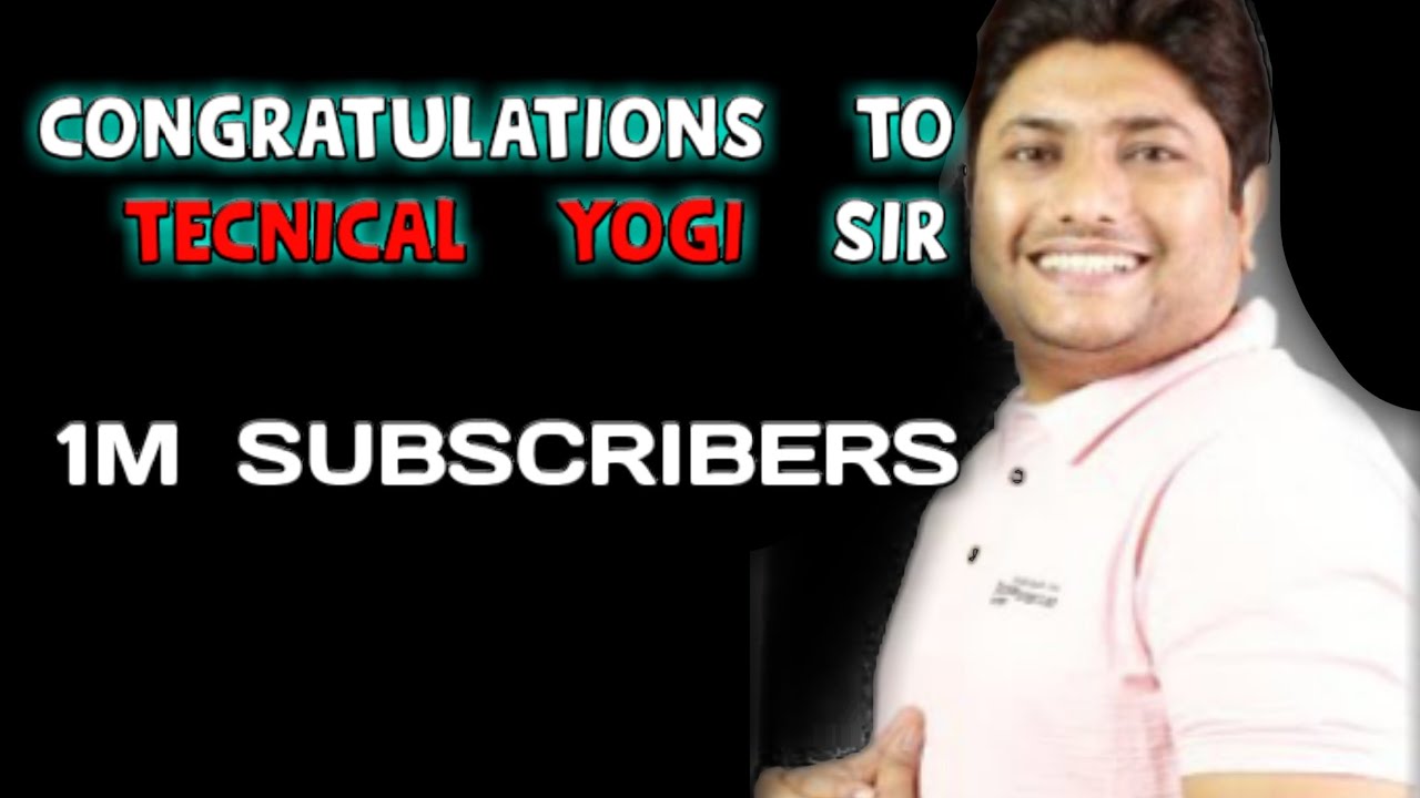 1M subscribers | congratulations to @Technical Yogi | tecnical yogi (1M subscribe celebration)