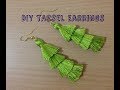 DIY Layered Tassel Earrings II Silk thread layered tassel earrings