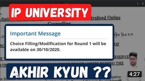 IP-University Online counselling registration DATE EXTENDED Again Complete details