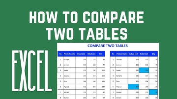 How to compare two tables in excel | Excel tips | Excel learning
