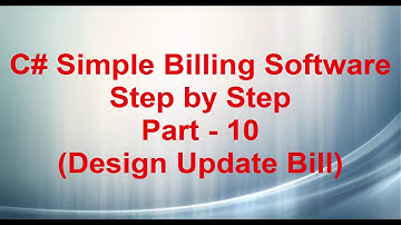 C# Simple Billing Software Part - 10 (Design Update Bills Form)