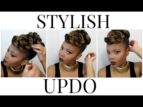 fab-in-fall-|-stylish-twisted-updo-on-natural-hair