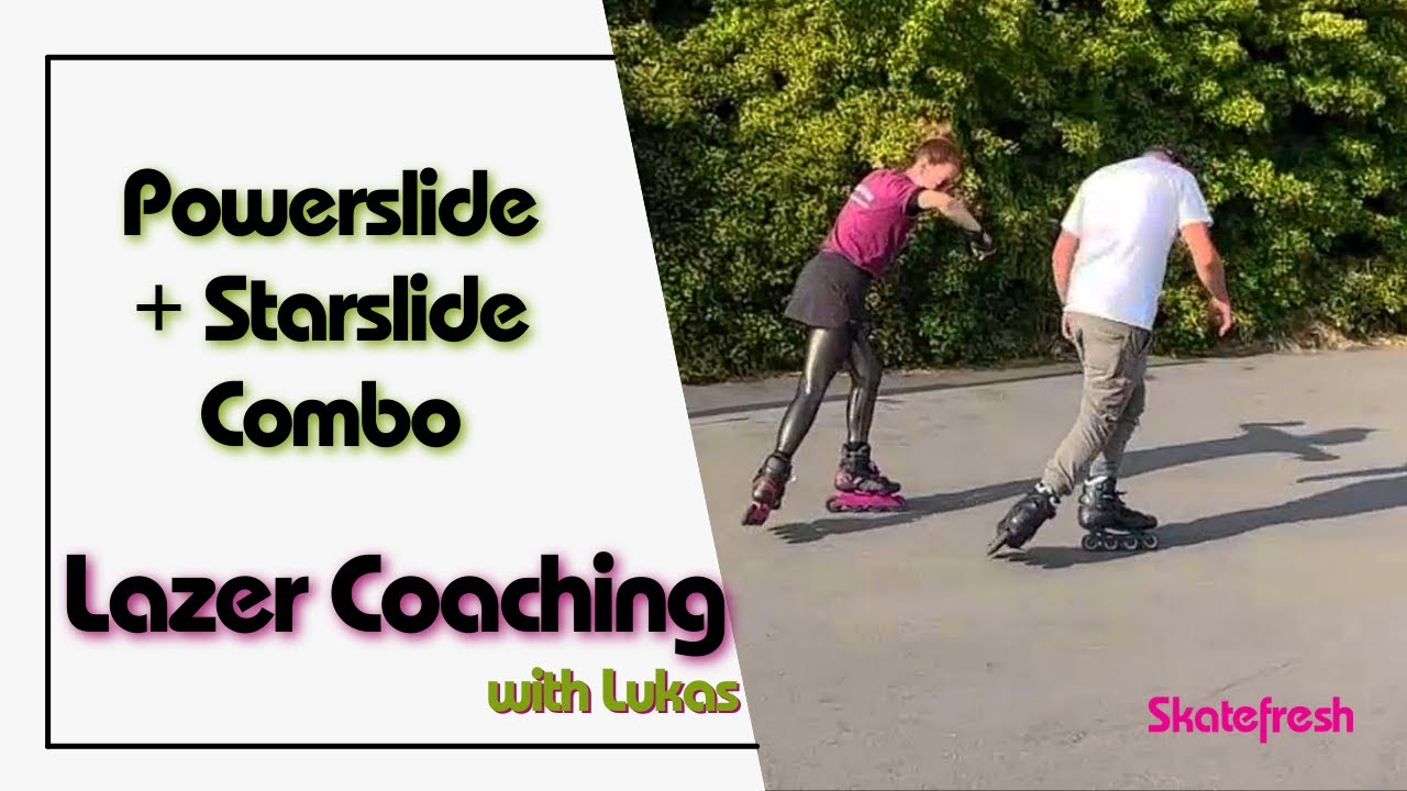 How to do Star slide & Powerslide on inline skates. Lazer Coaching with ...