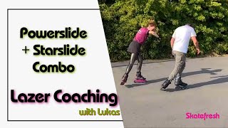 How to do Star slide & Powerslide on inline skates. Lazer Coaching with Lukas from Melbourne by SkatefreshAsha 6,253 views 9 months ago 5 minutes, 45 seconds