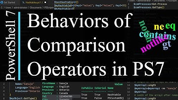 PowerShell 7 Tutorial 14: Comparison Operators - in depth explanation