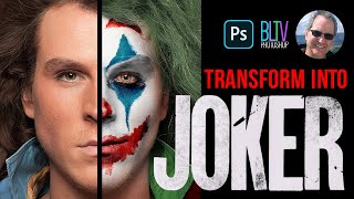 Photoshop: كيفية تحويل وجه إلى جوكر من فيلم 2019!